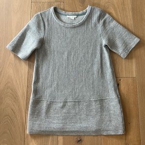 Boden Short Sleeved Rib Knit Gray Top- size 6